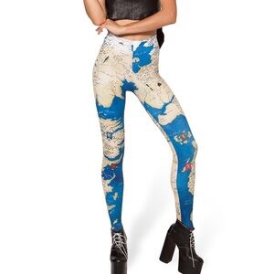 BlackMilk Game of Thrones HBO Leggings Map of Westeros Size Medium M Black Milk
